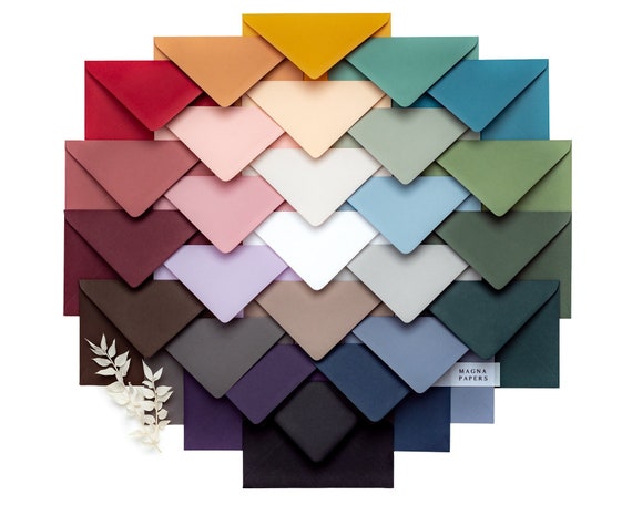 Premium farbige Umschläge Luxus Briefpapier Multi Pack A5/ C5, 5x7
