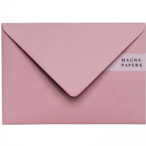 Dusty Rose C5 Envelopes 130gsm | Textured Blush Pink Envelopes for A5 Wedding Invitations & Greeting Cards (Custom size 155 x 220mm) image 1