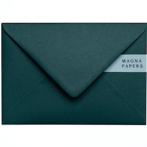 Hunter Green C5 Envelopes 130gsm | Premium Emerald Envelopes for Wedding Invitations, Greeting Cards & Stationery (Custom size 155 x 220mm)