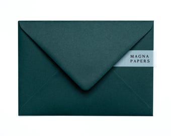 Hunter Green C5 Envelopes 130gsm | Premium Emerald Envelopes for Wedding Invitations, Greeting Cards & Stationery (Custom size 155 x 220mm)