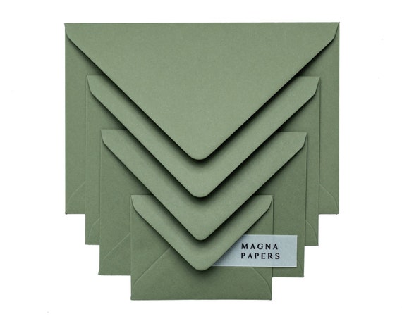 Enveloppes Olive Premium Rabat européen de luxe C5/A5, 5x7, C6/A6