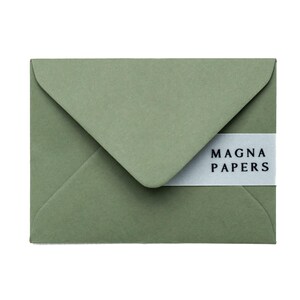 Envelopes C7 Verde Oliva: Envelopes Texturizados Pequenos (82 x 113 mm)