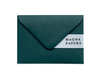 Hunter Green Envelopes A7 (82x113mm) C7 Small Premium Heavyweight Envelopes | Wedding Invitations, Save The Date & RSVP Invites