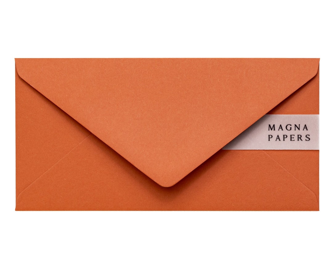 Premium Burnt Orange Envelopes DL (110x220mm) | Luxury 135gsm | Wedding ...