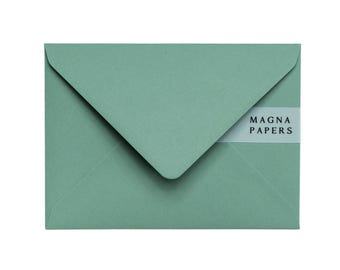 Jade Green 5x7 Envelopes: Textured Wedding Invitation Envelopes