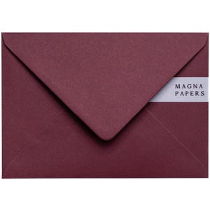 Burgundy C5 Envelopes 135gsm | Premium Textured Envelopes for Wedding Invitations, Greeting Cards & Stationery (Custom size 155 x 220mm)