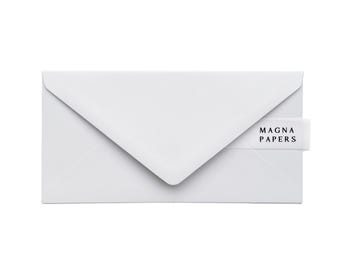 Dove White DL Envelopes: 135gsm Textured Paper (110x220mm)