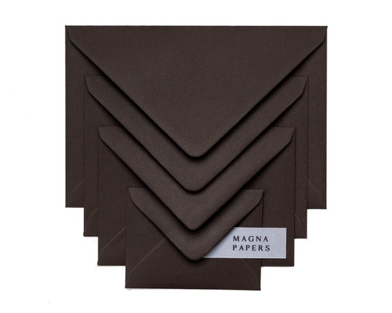 Cocoa Brown Envelopes: Textured Paper, Wedding Invitations (C5/A5, 5x7/A7, C6/A6, C7, DL, Square)