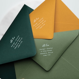 Premium Hunter Green Envelopes C5 152x216mm A5 Quality Emerald Envelopes, Wedding Invitation, Engagement, Party & Save The Date Invites image 6