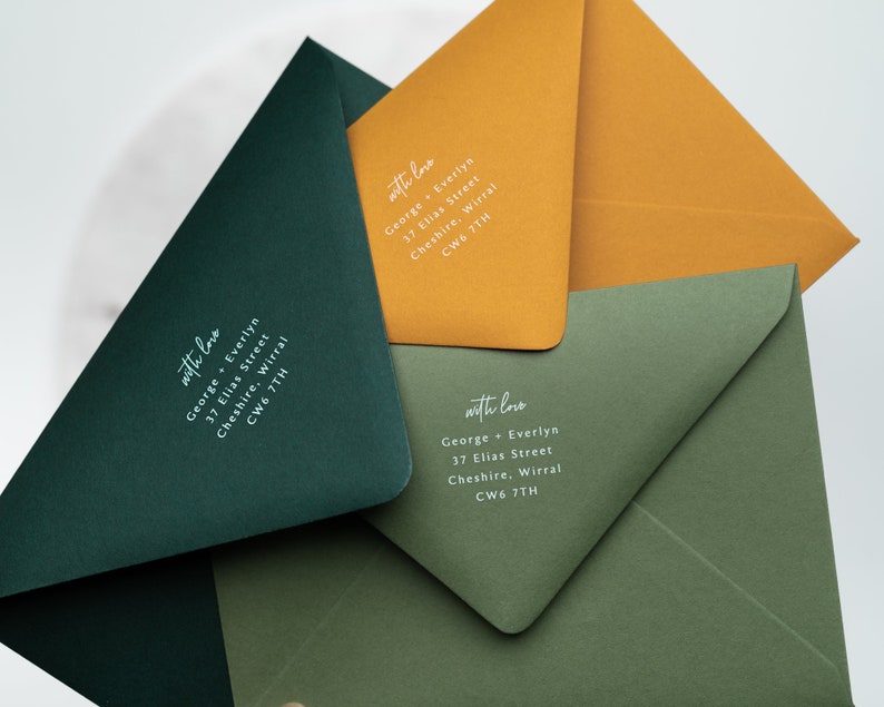 Premium Hunter Green Envelopes C5 152x216mm A5 Quality Emerald Envelopes, Wedding Invitation, Engagement, Party & Save The Date Invites image 6