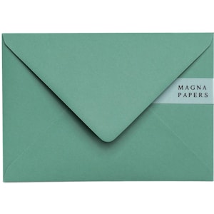 Buste C5 verde giada 130 g/m² / Buste premium per inviti di nozze A5, biglietti di auguri e cancelleria (dimensioni personalizzate 152 x 216 mm)