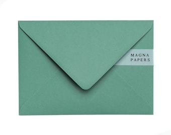 Jade Green C5 Envelopes 130gsm | Premium Envelopes for A5 Wedding Invitations, Greeting Cards & Stationery (Custom size 152 x 216mm)