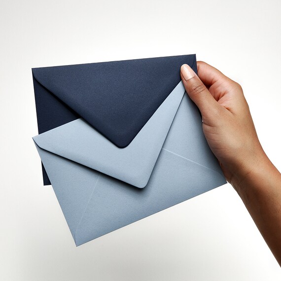 muis of rat Te voet Smelten Navy Envelopes A5 152x216mm C5 Wedding Invitation Envelopes - Etsy