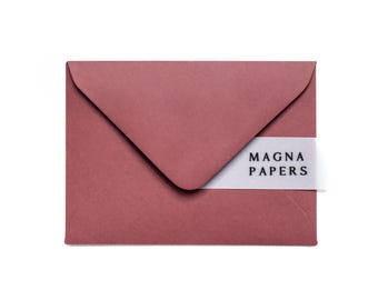 Deep Rose C7 Envelopes 130gsm | Small Textured Pink Envelopes for RSVP Cards, Gift Cards & Wedding Stationery