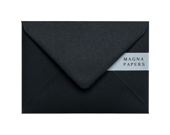 Jet Black Envelopes: 5x7 A7, 135gsm Textured Invitation Envelopes