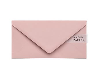 Blush Pink DL Envelopes 135gsm | Smooth Pastel Pink Envelopes for Letters, Invitations & Gift Cards