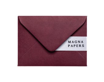 Burgundy C7 Envelopes 135gsm | Small Textured Envelopes for RSVP Cards, Gift Cards & Wedding Stationery