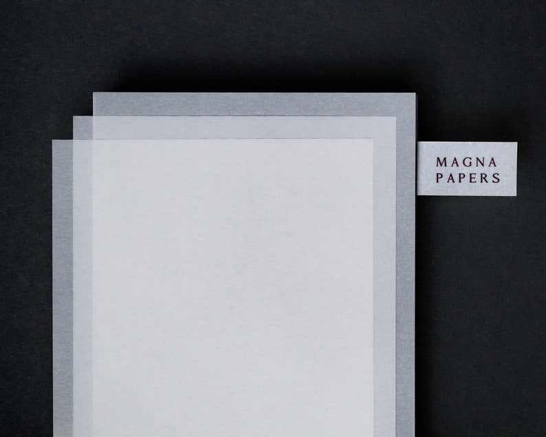 Vellum, translucent paper, tracing paper, sleeve, liner