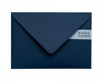 Navy Blue C5 Envelopes 135gsm | Premium Textured Envelopes for Wedding Invitations, Greeting Cards & Stationery (Custom size 155 x 220mm) A5