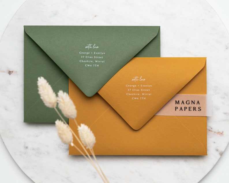 Premium Olive Envelopes C5 152x216mm A5 Wedding Invitation Envelopes 135gsm, Green Engagement Invites, Save The Date, Calligrapher, Letter zdjęcie 7