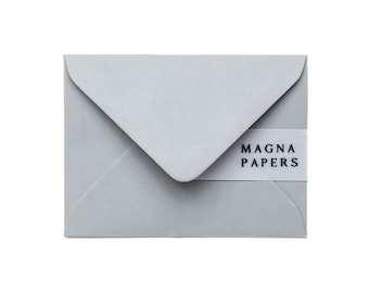 Mid Grey A7 Envelopes: Textured 135gsm Wedding Invitations (82x113mm)