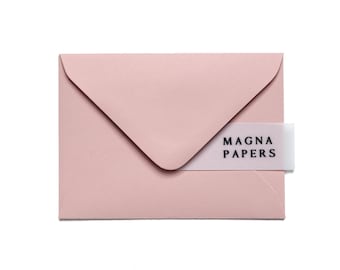 Blush Pink A7 Envelopes 135gsm | Smooth Pastel Pink Envelopes for RSVP, Gift Card & Wedding Stationery