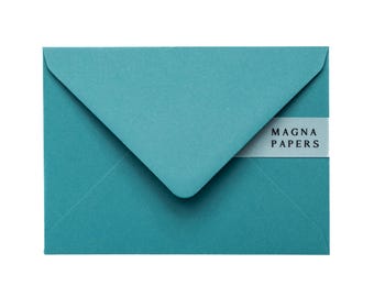 Enveloppes bleu sarcelle haut de gamme 5 x 7 (133 x 184 mm) A7 US 135 g Enveloppes euro | Faire-part de mariage bleu marine, fiançailles, fête, faire réserver une date
