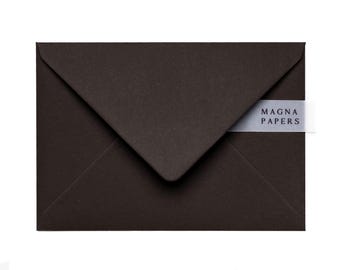 Cocoa Brown Envelopes C5 135gsm | Premium Textured Envelopes for Wedding Invitations, Greeting Card, Stationery (Custom size 155 x 220mm) A5
