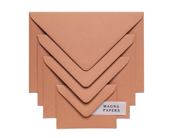 Mars Ongewijzigd verkenner Premium Terracotta Envelopes Euro Flap Sizes: C5/A5 - Etsy