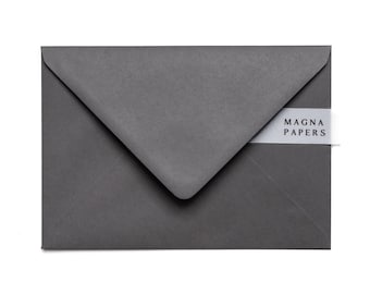 Storm Grey C5 Envelopes 130gsm | A5 Wedding Invitation Envelopes, Greeting Cards & Stationery (Custom size 152 x 216mm)