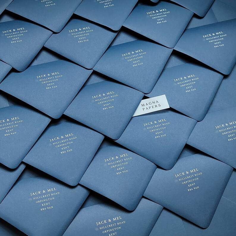 Navy Envelopes A5 152x216mm C5 Wedding Invitation Envelopes Etsy UK