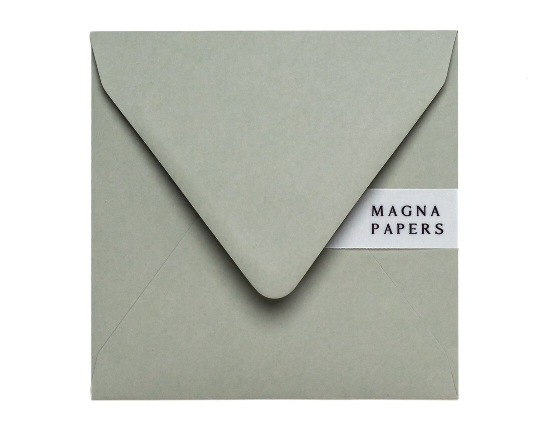 Premium Sage Green Envelopes Square 155x155mm Euro Flap Etsy