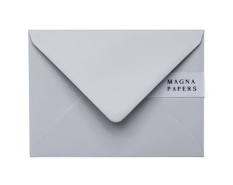 Mid Grey 5x7 Envelopes: 135gsm Textured Paper