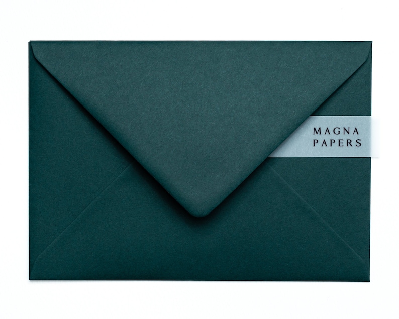 Premium Hunter Green Envelopes C5 152x216mm A5 Quality Emerald Envelopes, Wedding Invitation, Engagement, Party & Save The Date Invites image 1