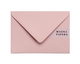 Blush Pink C6 Envelopes 135gsm | Smooth Pastel Pink Envelopes for Wedding RSVP, Cards & Stationery