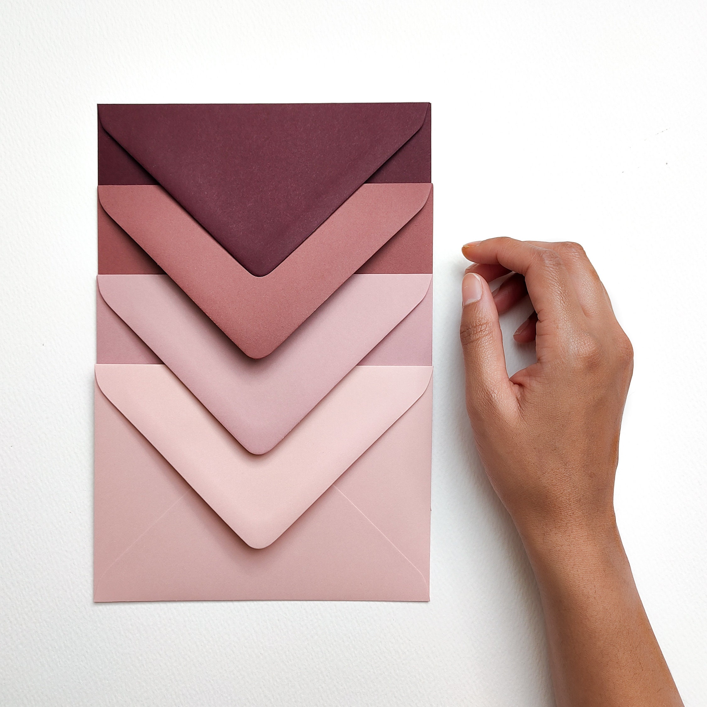 Premium Blush Pink Envelopes 135gsm Heavyweight Sizes C5 Etsy