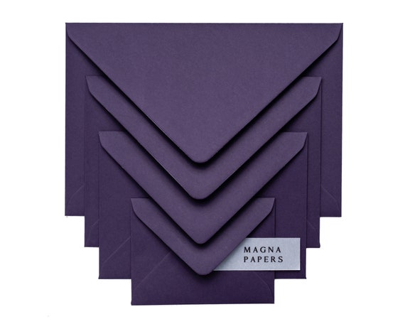 Textured Aubergine Envelopes: 5x7 A7 Purple Invitation Envelopes