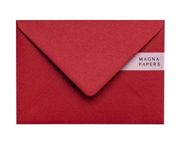 Faire-part de mariage A5 152 x 216 mm C5 haut de gamme rouge cerise  Enveloppes épaisses Faire-part de Noël et faire-part de mariage -   Canada