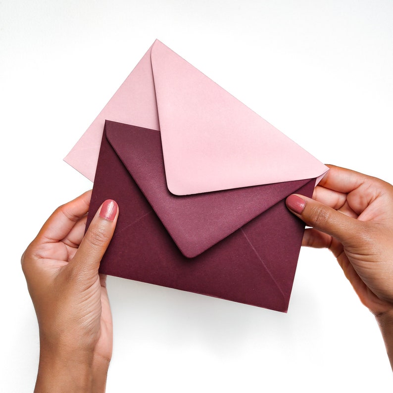 Dusty Rose Envelopes A7 82x113mm C7 Small Wedding Invitation Etsy