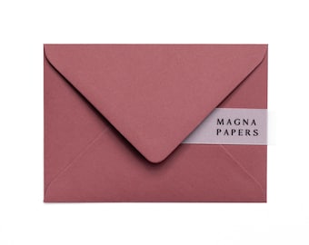 Deep Rose C6 Envelopes 130gsm | Textured Pink Envelopes for Greeting Cards, Thank You Notes & Craft Stationery