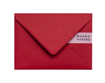 Cherry Red 5×7 Envelopes 135gsm | Bold Wine-Red Textured Envelopes for Wedding Invitations & Luxury Stationery