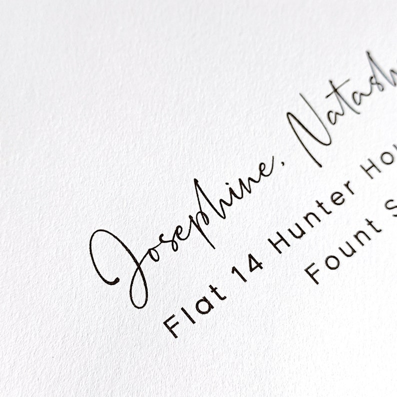 May include: A handwritten name, "Josephine. Natasha", with the address "Flat 14 Hunter House" and "Founts" written below.