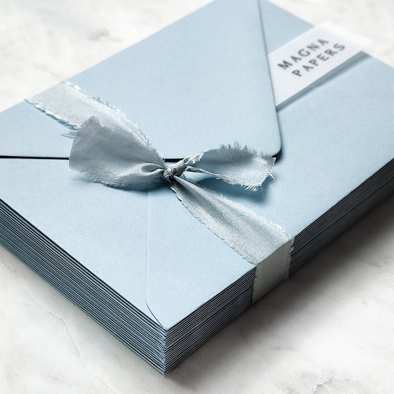 Dusty Blue Envelopes A5 152x216mm C5 Wedding Invitation Etsy