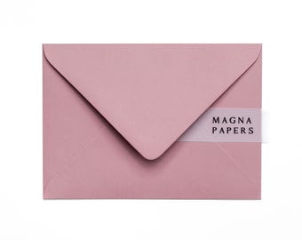 Dusty Rose C6 Envelopes 130gsm | Textured Blush Pink Envelopes for Wedding RSVP, Thank You & Stationery