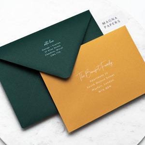 Premium Hunter Green Envelopes C5 152x216mm A5 Quality Emerald Envelopes, Wedding Invitation, Engagement, Party & Save The Date Invites image 3