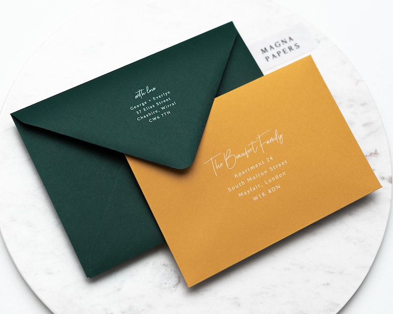 Premium Hunter Green Envelopes C5 152x216mm A5 Quality Emerald Envelopes, Wedding Invitation, Engagement, Party & Save The Date Invites image 3