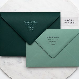 Premium Hunter Green Envelopes C5 152x216mm A5 Quality Emerald Envelopes, Wedding Invitation, Engagement, Party & Save The Date Invites image 7