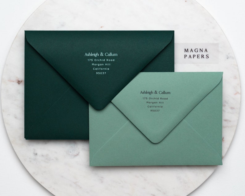 Premium Hunter Green Envelopes C5 152x216mm A5 Quality Emerald Envelopes, Wedding Invitation, Engagement, Party & Save The Date Invites image 7