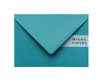 Enveloppes C6 bleu sarcelle : Enveloppes d'invitation A6 texturées 135 g