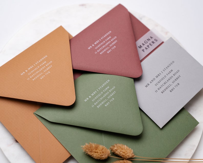 Premium Olive Envelopes C5 152x216mm A5 Wedding Invitation Envelopes 135gsm, Green Engagement Invites, Save The Date, Calligrapher, Letter zdjęcie 6